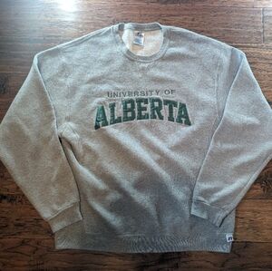 Gray University of Alberta Sweatshirt Size Large